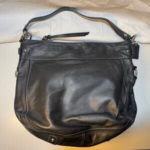 Coach Bag Black 'Zoe' E1032-F14706 Patent Leather Purse Hobo Shoulder Bag